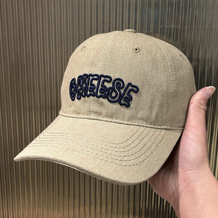 Unisex Embroidered Cotton Twill Cap Bowlift