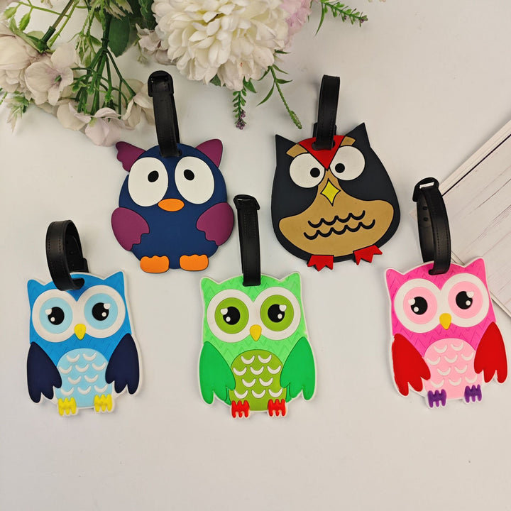 Unisex Playful Owl Luggage Tag Bowlift