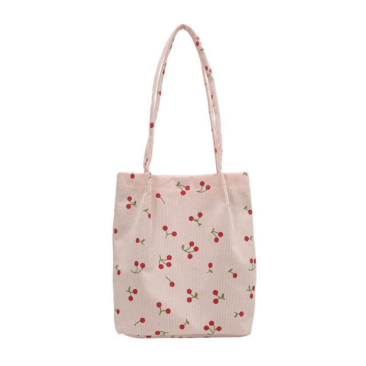 WoPlayful Cherry Print Tote Bag Bowlift