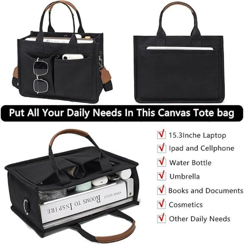 Multifunctional tote bag with numerous interior compartments Bowlift