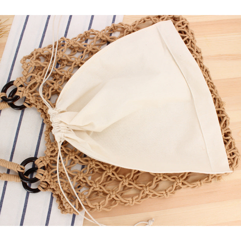 Fashionable Macrame Tote Bag Bowlift
