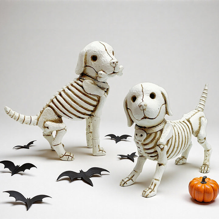 Decorative Dog Skeleton Figurine Bowlift