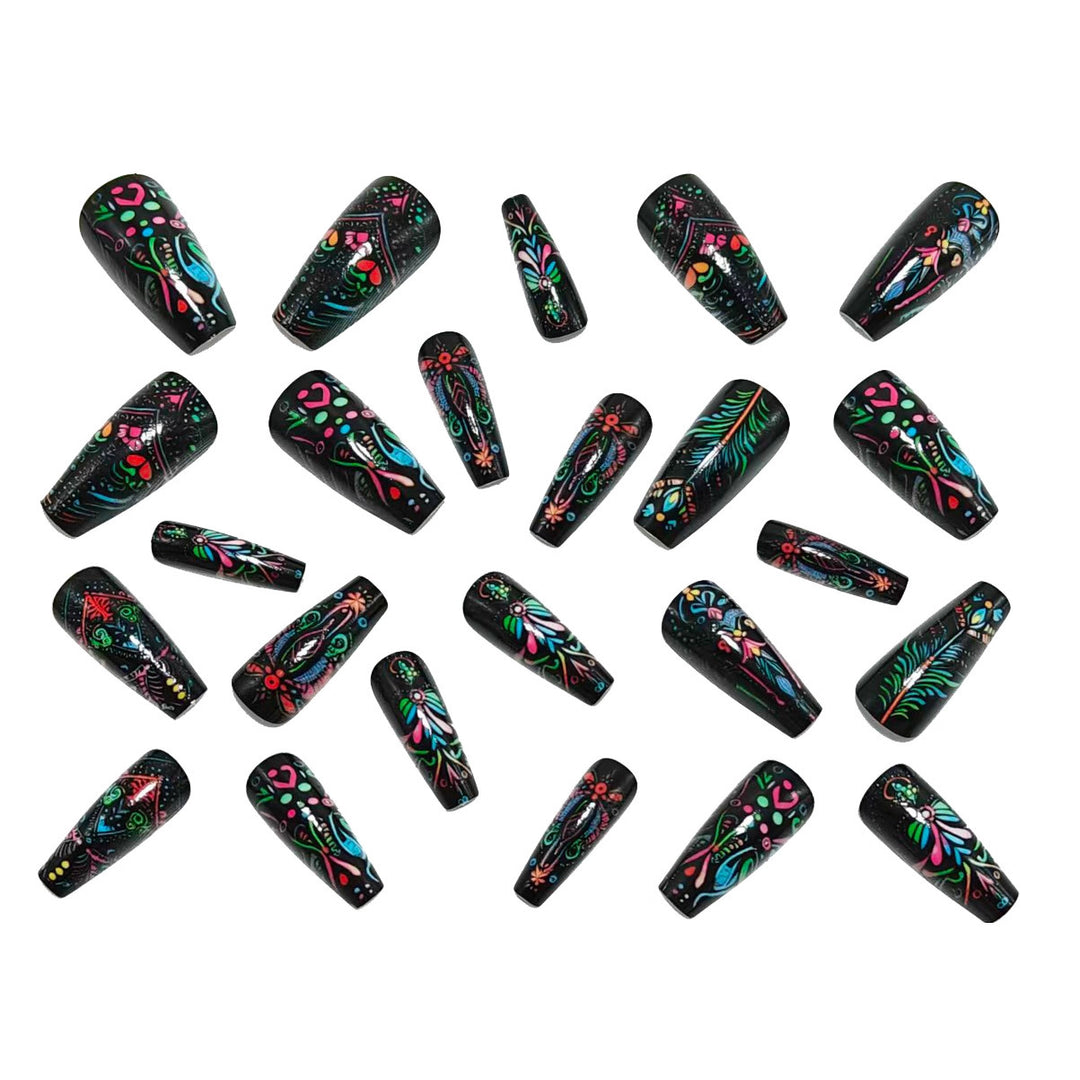 Artificial Nails in Creative Mandala Design Bowlift