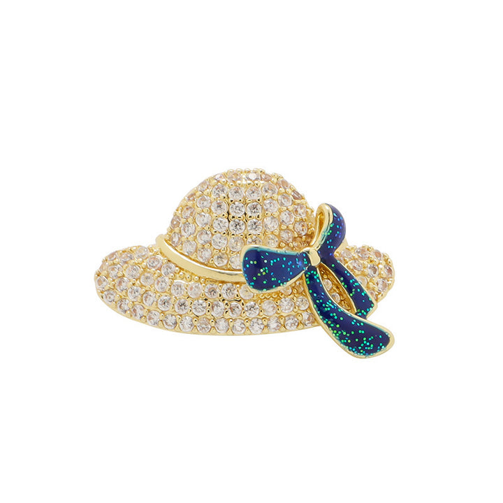 Glamorous flower brooch with sparkling crystals Bowlift
