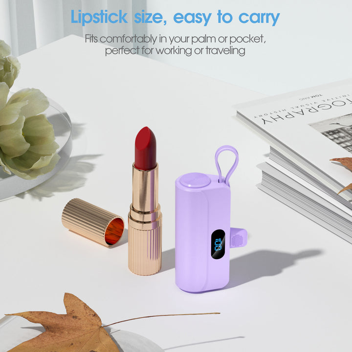 Compact power bank with integrated LED light Bowlift