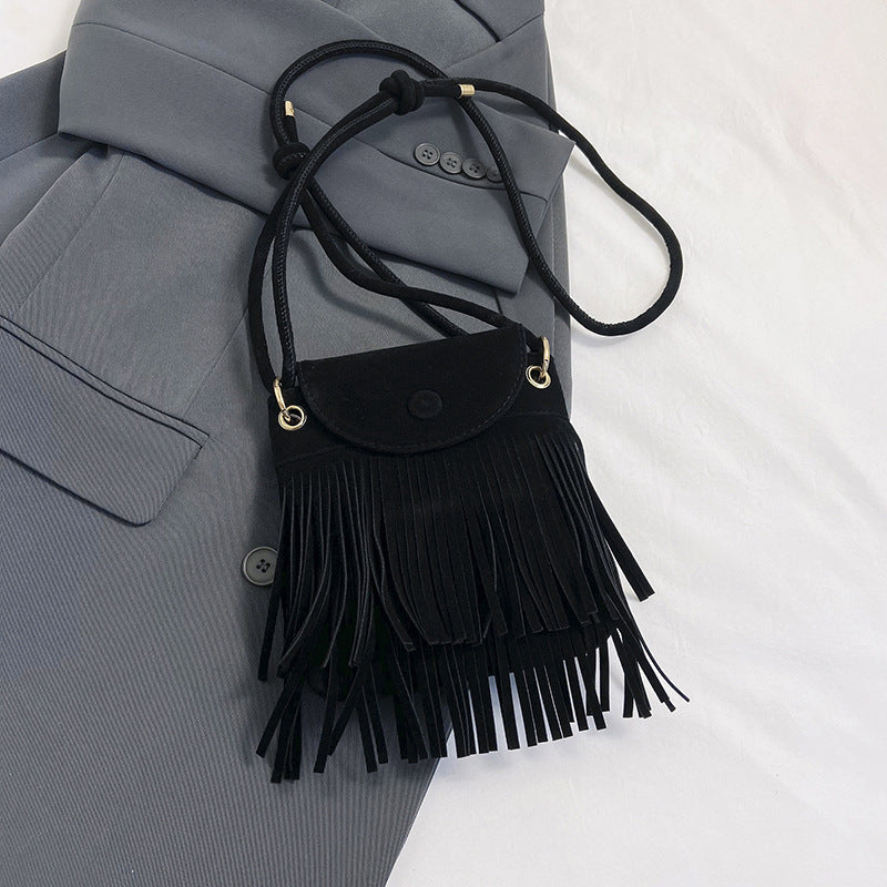 Bohemian Fringe Crossbody Bag Bowlift