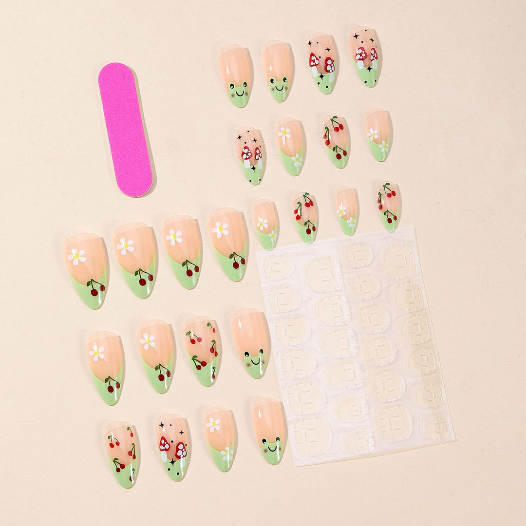 Whimsical Floral Nail Art Extensions Bowlift