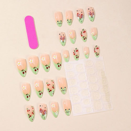 Whimsical Floral Nail Art Extensions Bowlift