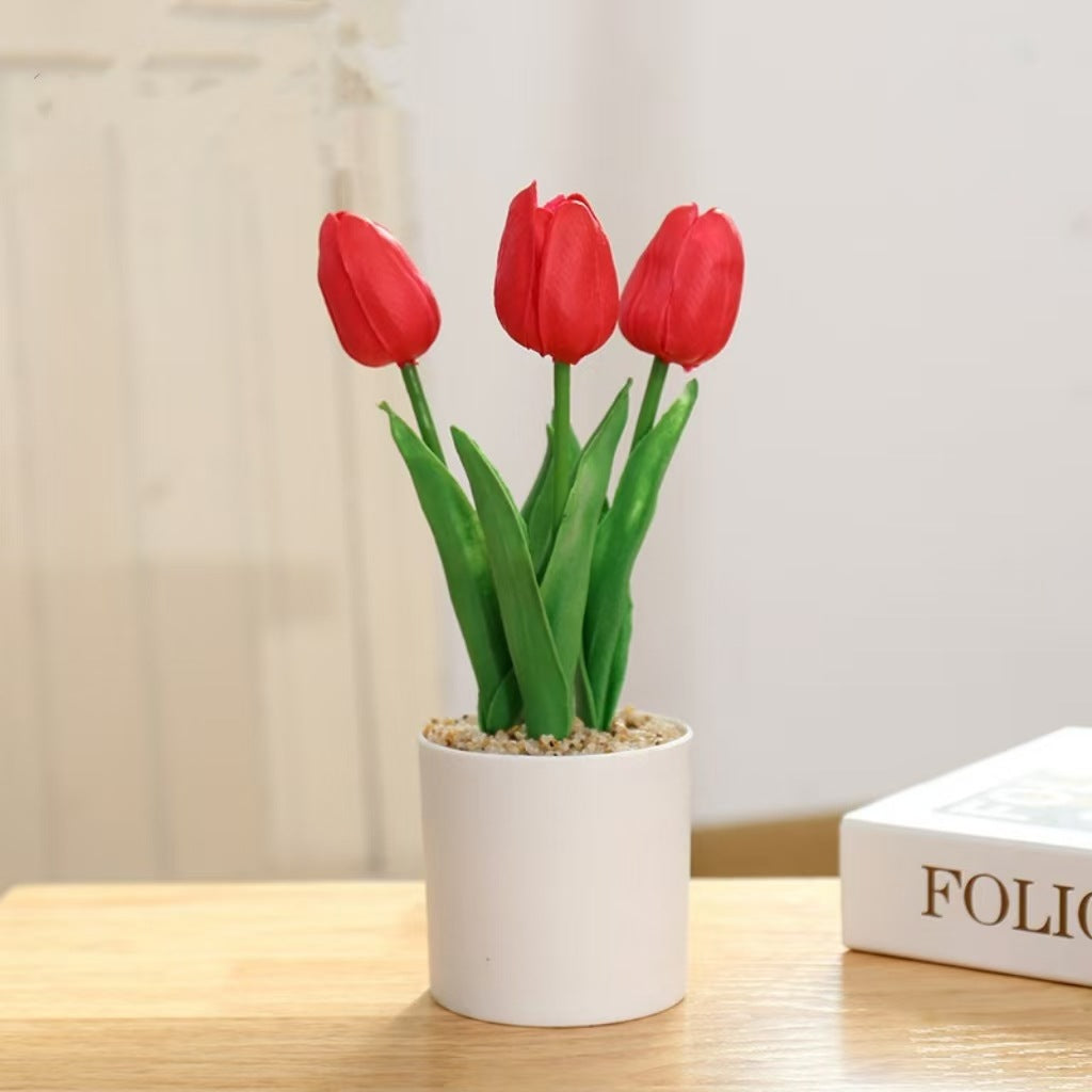 Realistic Tulip Flower Arrangement