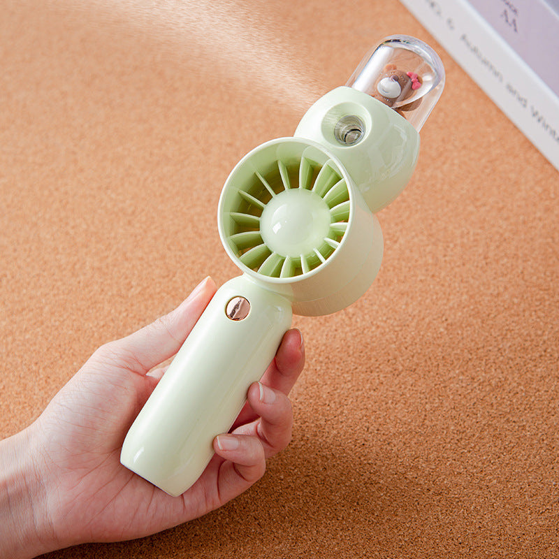 Ladies Portable Mini Hand Fan with Cute Animal Design Bowlift