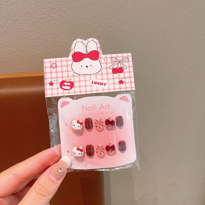 Artificial nails with sweet character design Bowlift