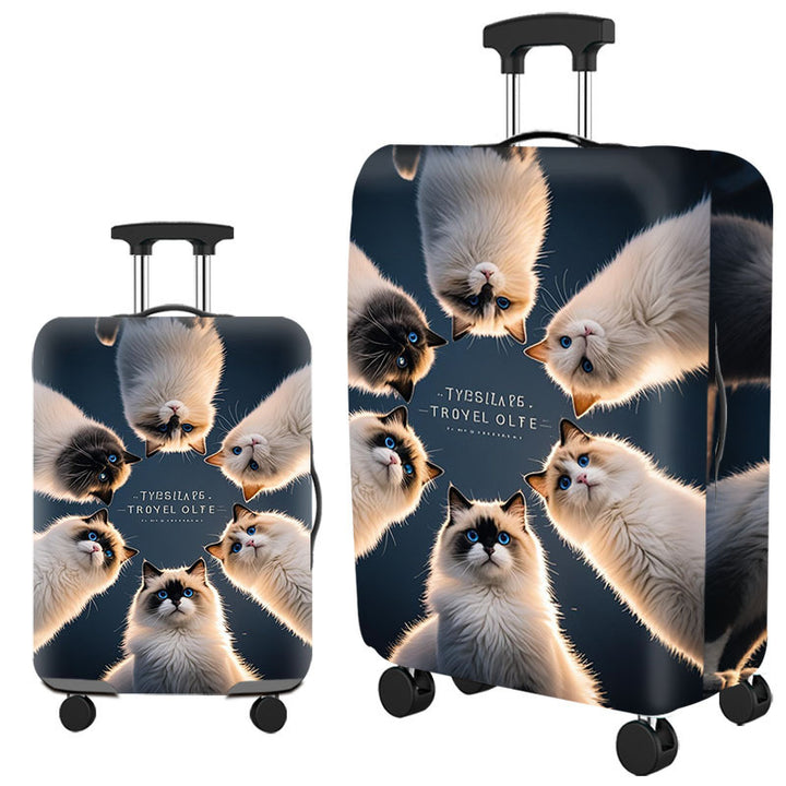 Tropical Leaf Print Hard Shell Luggage Bowlift