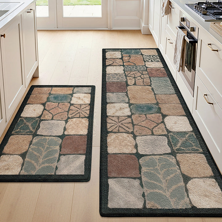 Textured Patterned Kitchen Runner Mat Bowlift