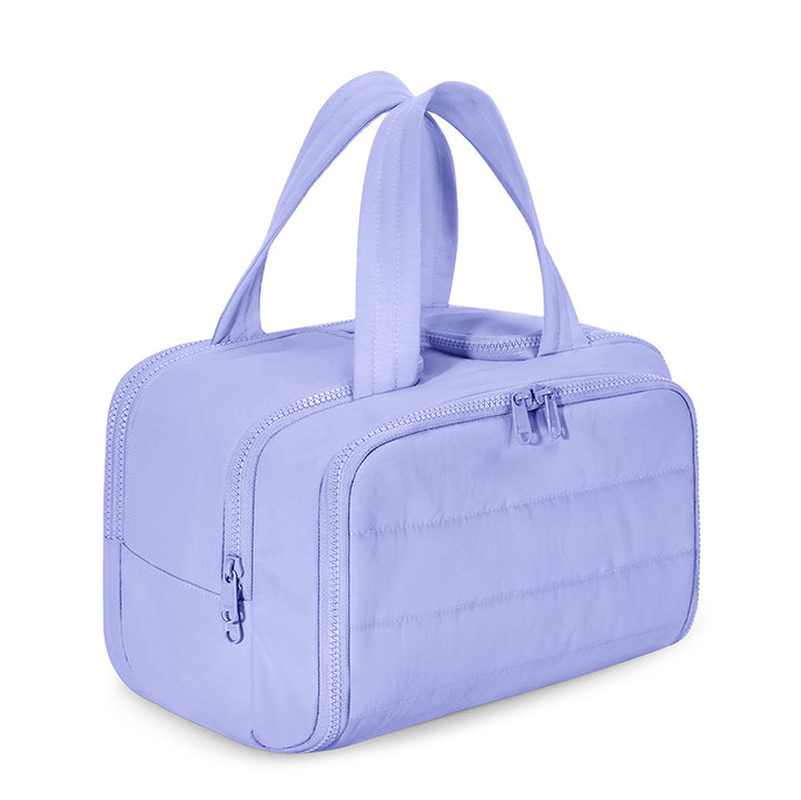 Cosmetic organizer bag with insulated lining Bowlift
