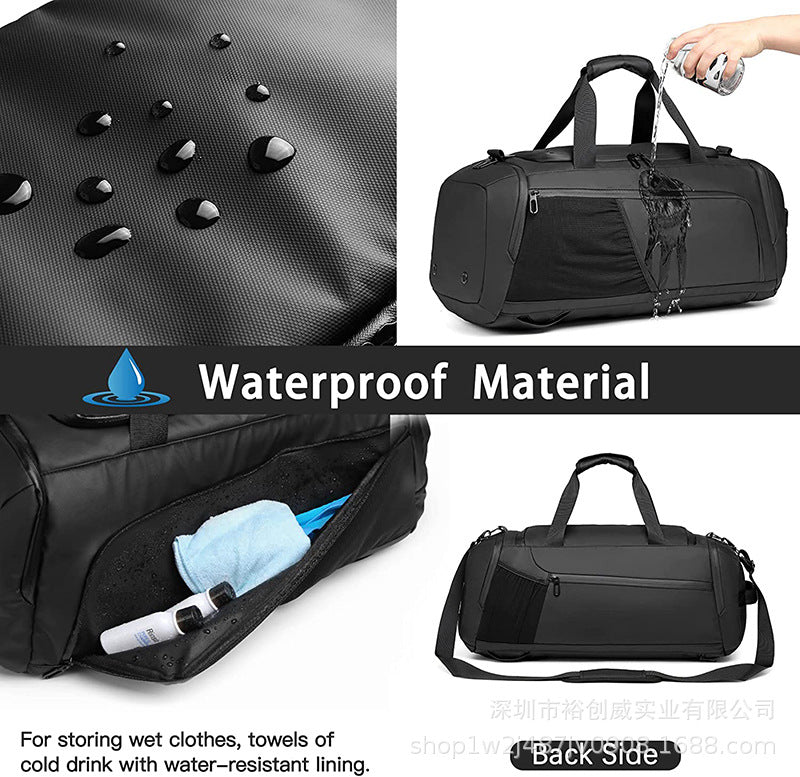 Multi-Compartment Travel Sports Duffel Bag Bowlift