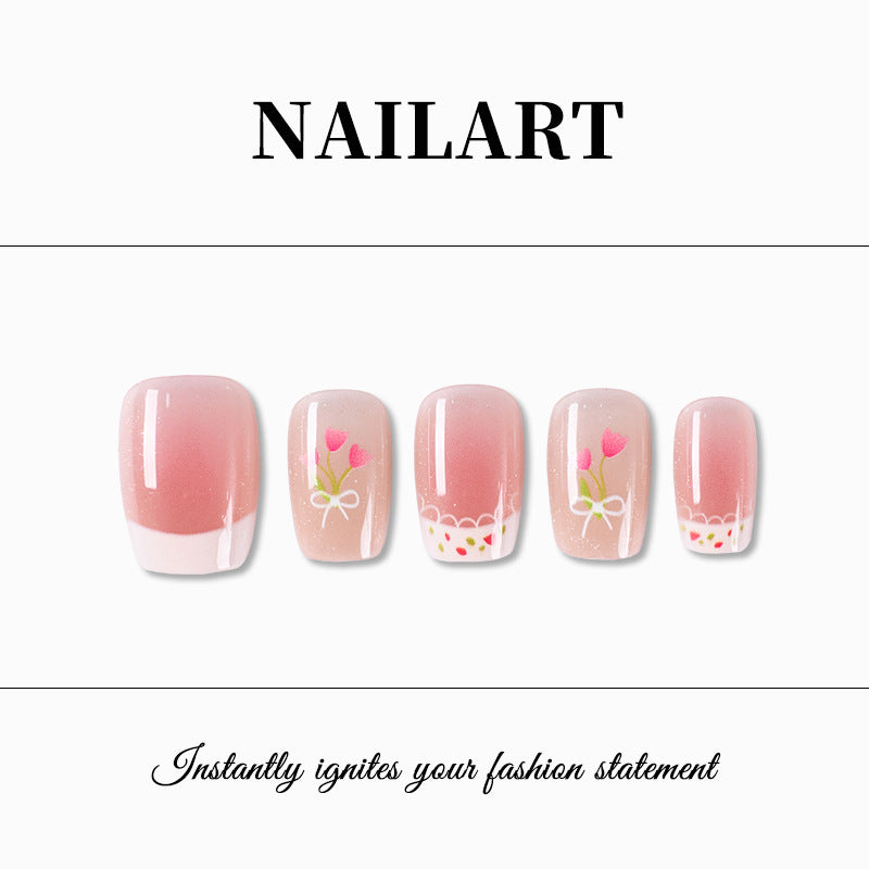 Floral-Inspired Press-On Nail Art Set Bowlift