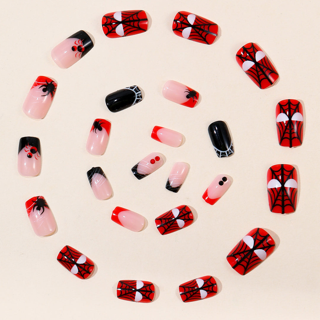 Spider-Themed Decorative Nail Art Bowlift