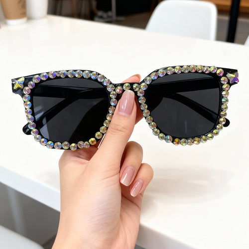 Crystal-Embellished Cat Eye Sunglasses Bowlift