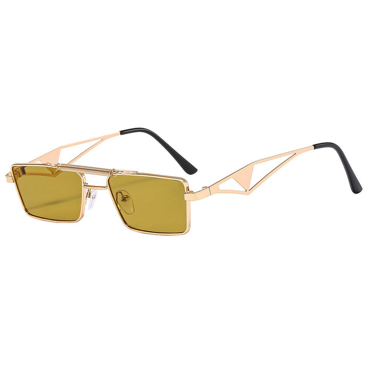 Fashionable sunglasses with square frame and mirrored lenses Bowlift