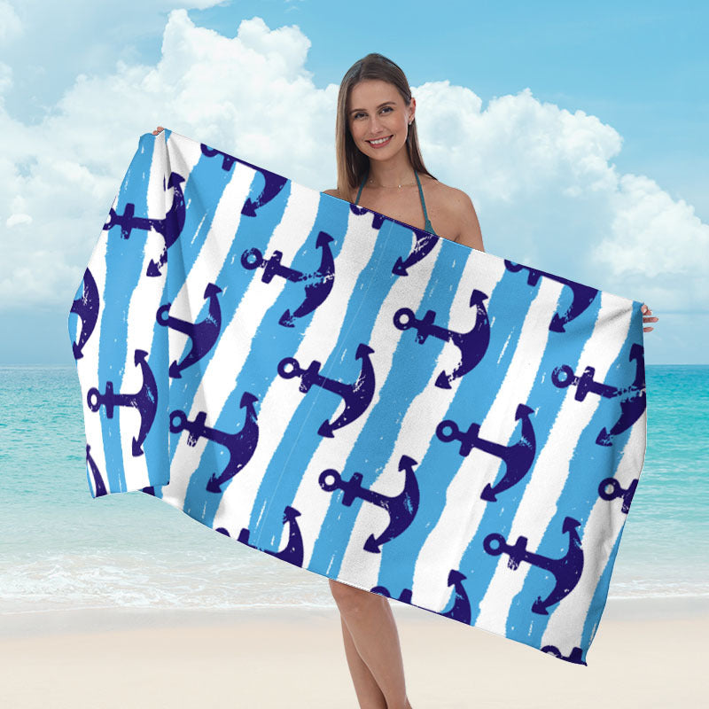 Large beach towel with tropical palm pattern Bowlift
