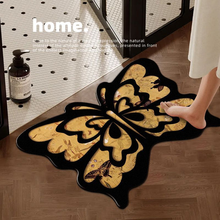 Decorative Butterfly-Shaped Bath Mat Bowlift