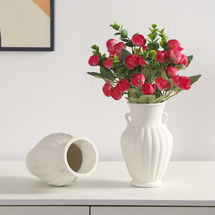 Elegant Textured Ceramic Decorative Vase Bowlift