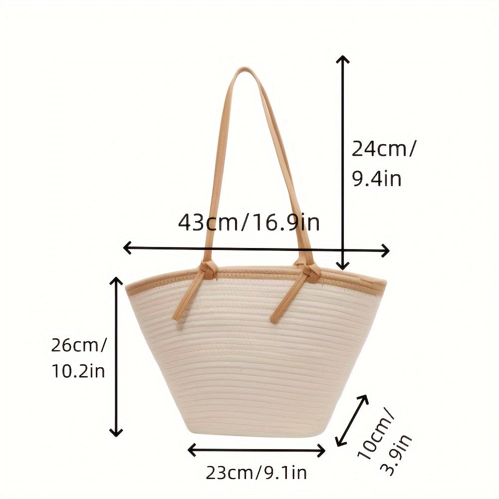 Spacious beach bag with innovative leather handles Bowlift