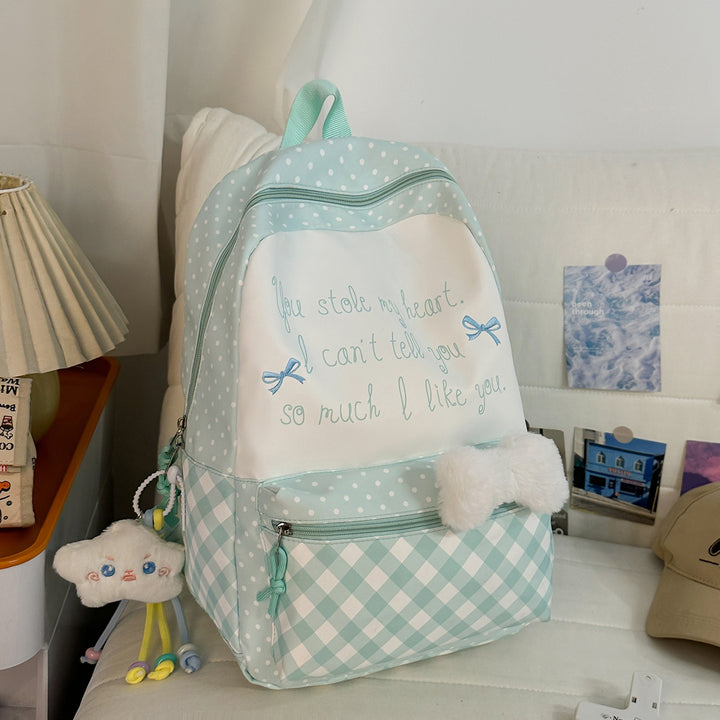 Charming Cotton Print Backpack Bowlift