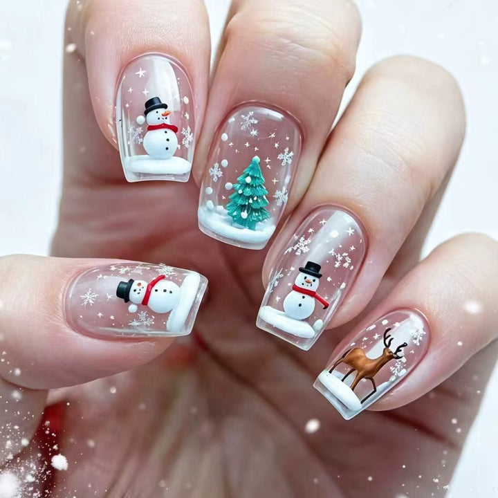 Holiday-Themed 3D Nail Art Bowlift