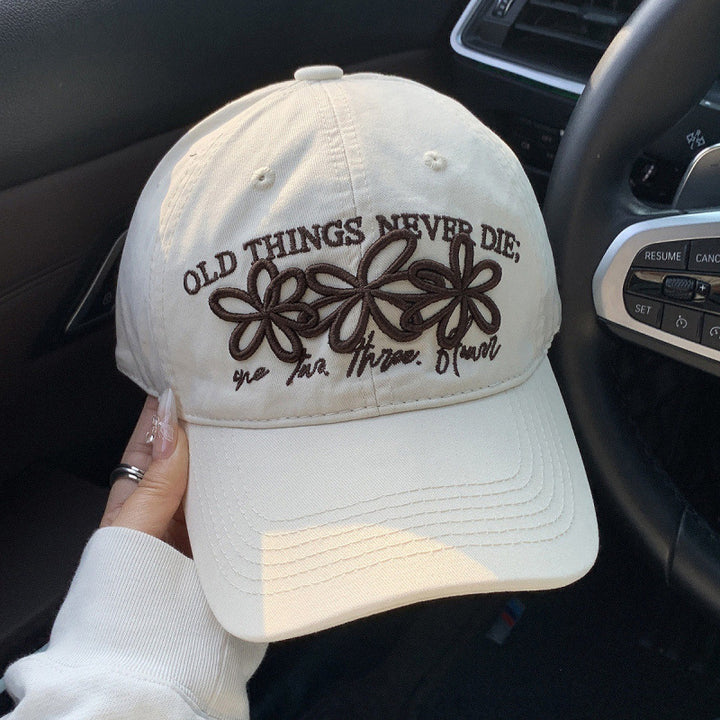 Women's Embroidered Denim Cap Bowlift
