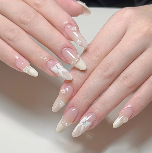 Artistic Floral Press-On Nail Set Bowlift 1787394981
