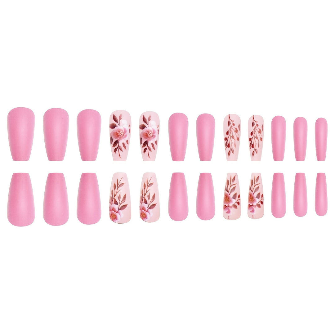 Floral Art Acrylic Nail Enhancements Bowlift