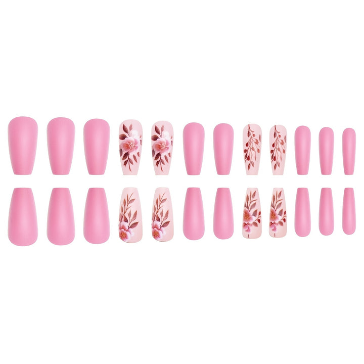 Floral Art Acrylic Nail Enhancements Bowlift