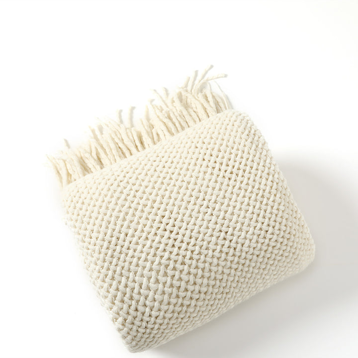 Woven Textured Knit Throw Blanket