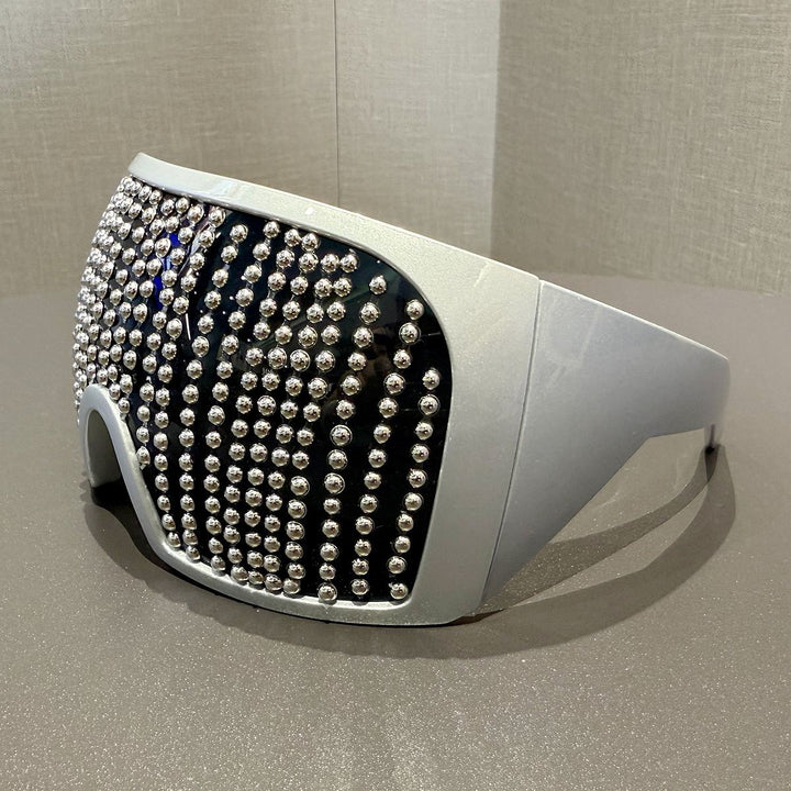 Ladies fashionable ski goggles with rhinestone-encrusted frame Bowlift