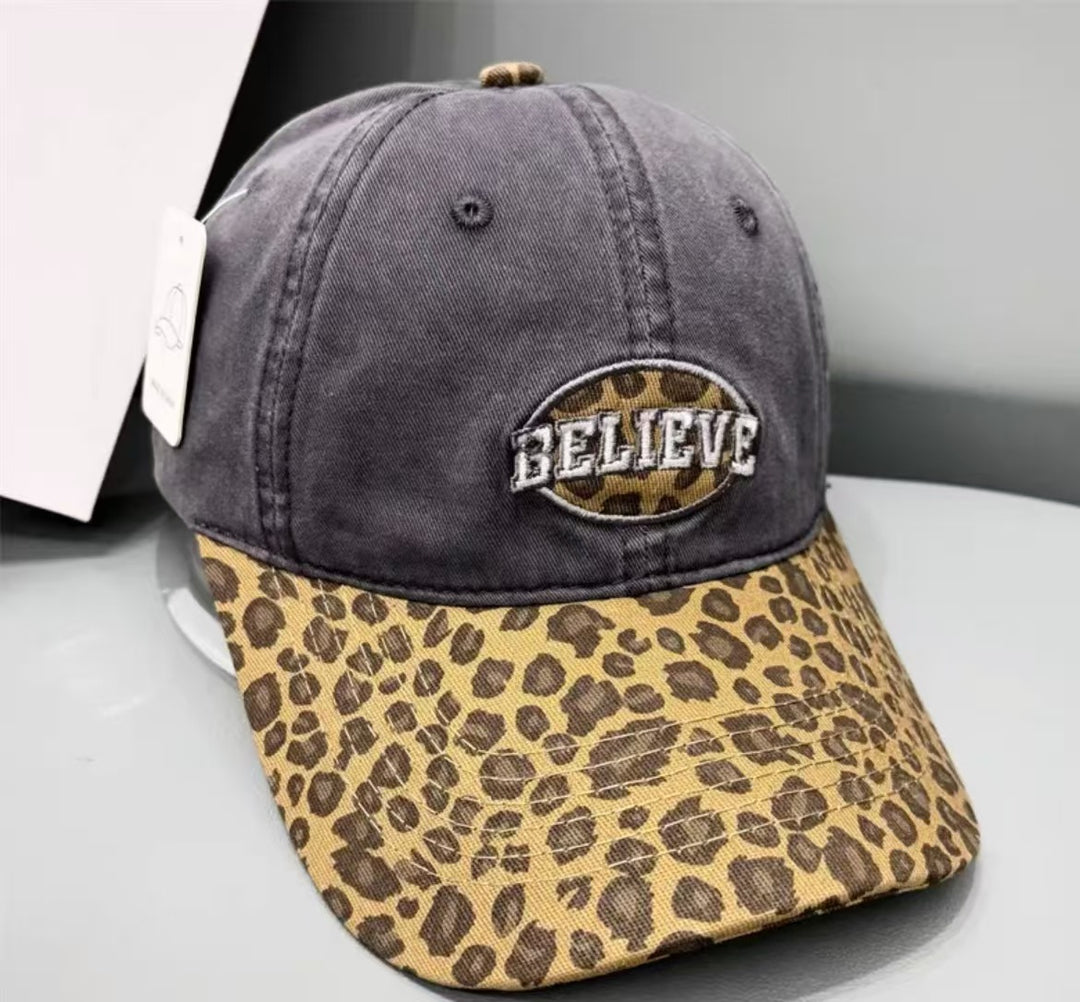 Women's Casual Leopard Print Baseball Cap Bowlift