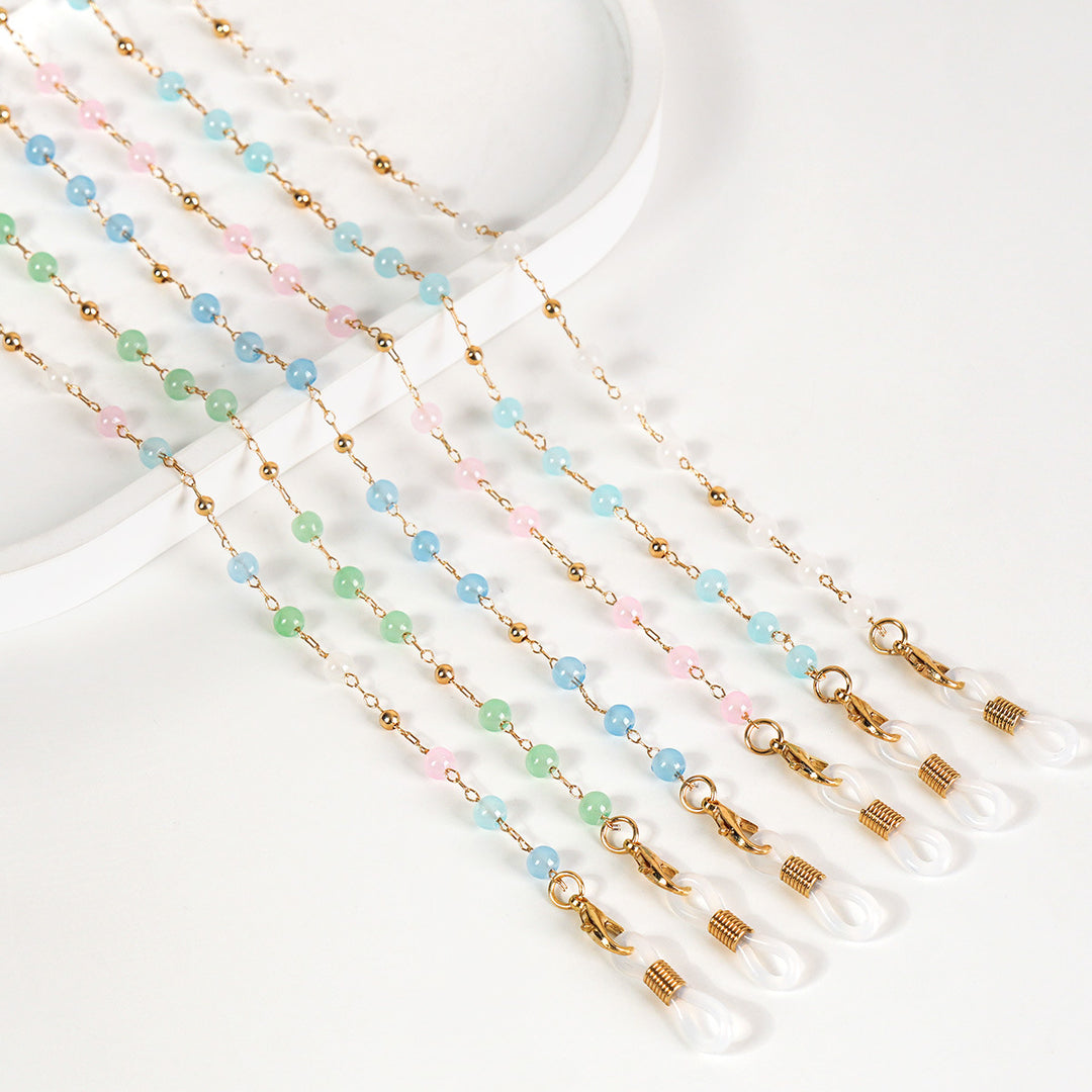 Beaded Eyewear Retainer Chain Bowlift