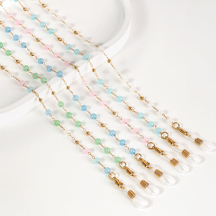 Beaded Eyewear Retainer Chain Bowlift