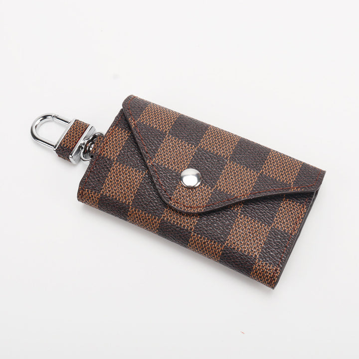 Checkered Pattern Keychain Wallet Bowlift