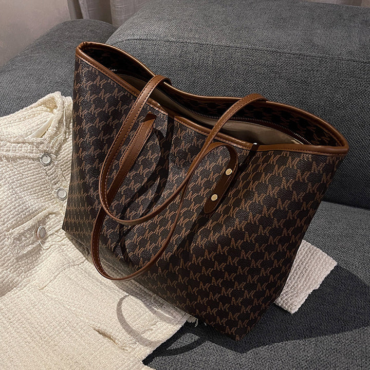 Elegant Symbol-Patterned Tote Bag Bowlift