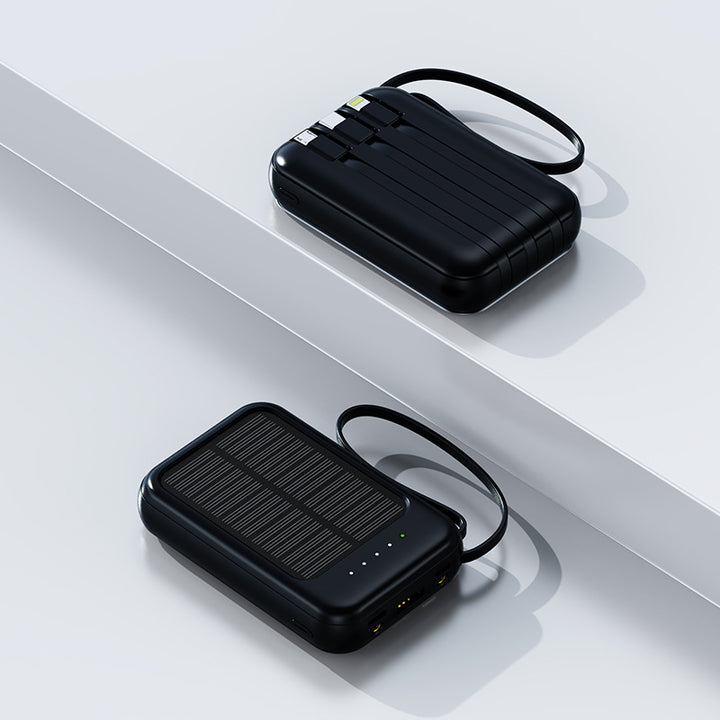 Portable solar charger with multifunctional connections Bowlift