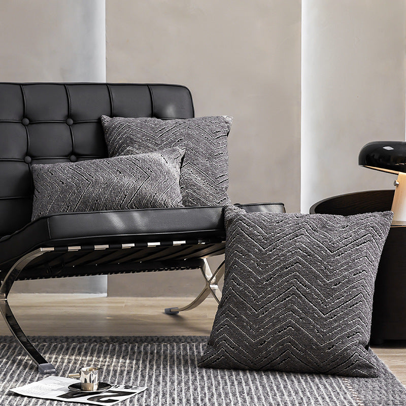Textured Geometric Throw Pillow