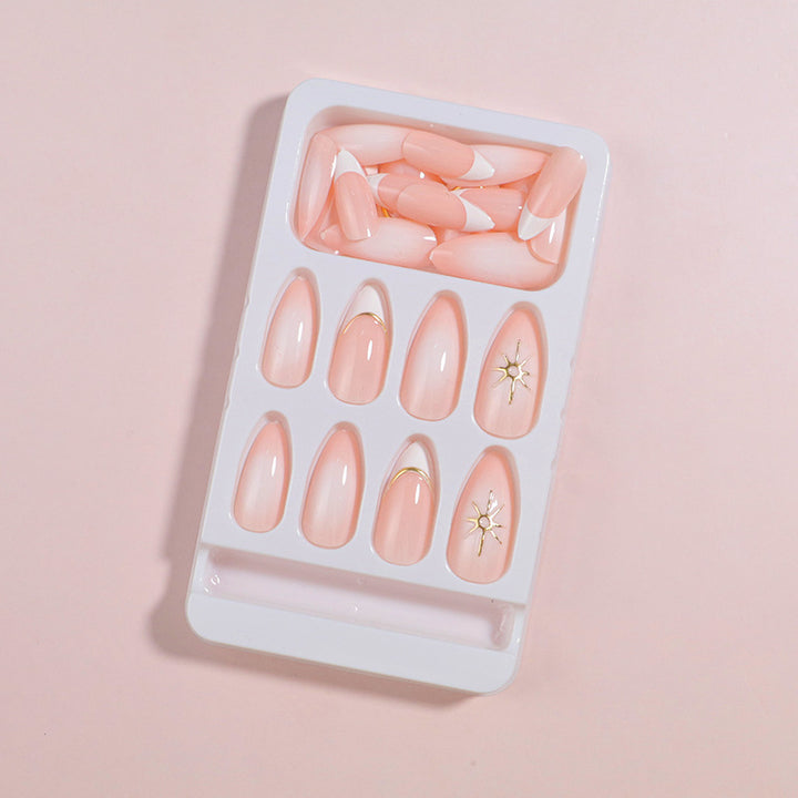 Premium Press-On Nail Set with Decorative Accents Bowlift
