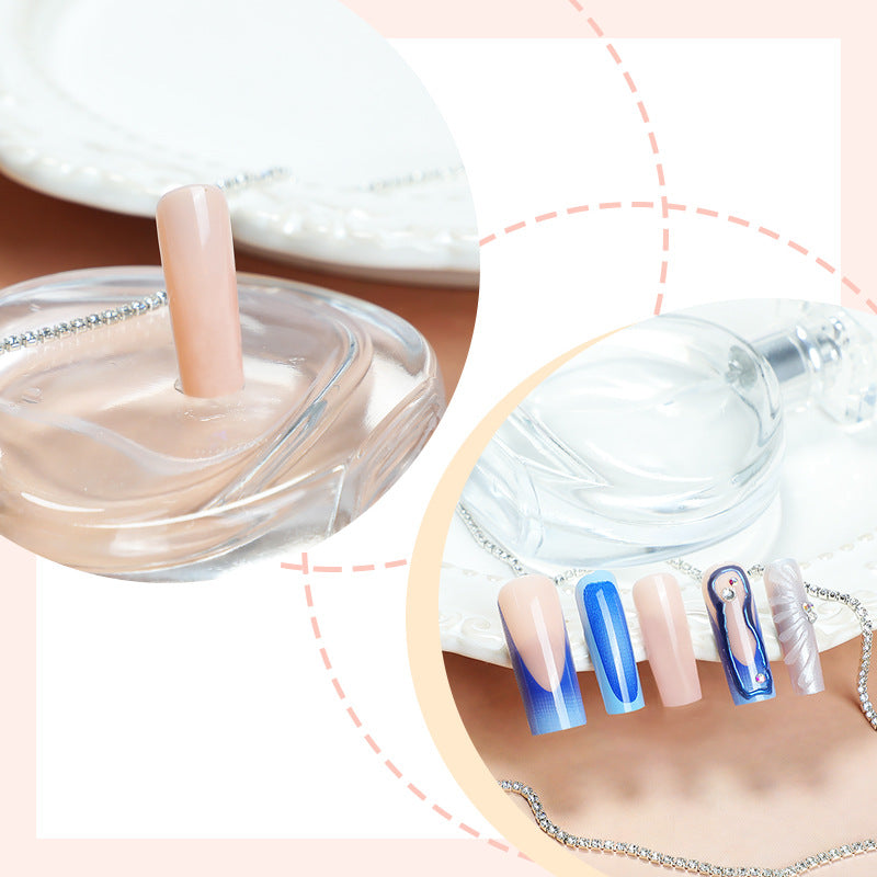Premium Artistic Press-On Nail Set with Decorative Elements Bowlift
