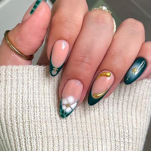 Chic Artistic Press-On Nail Set Bowlift