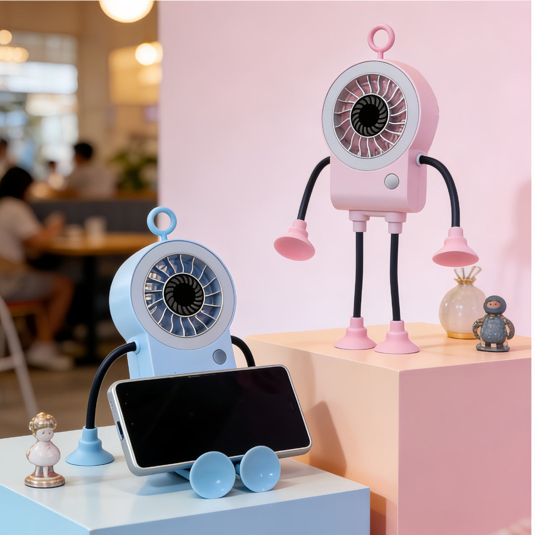 Creative USB Table Fan with LED Lighting Bowlift