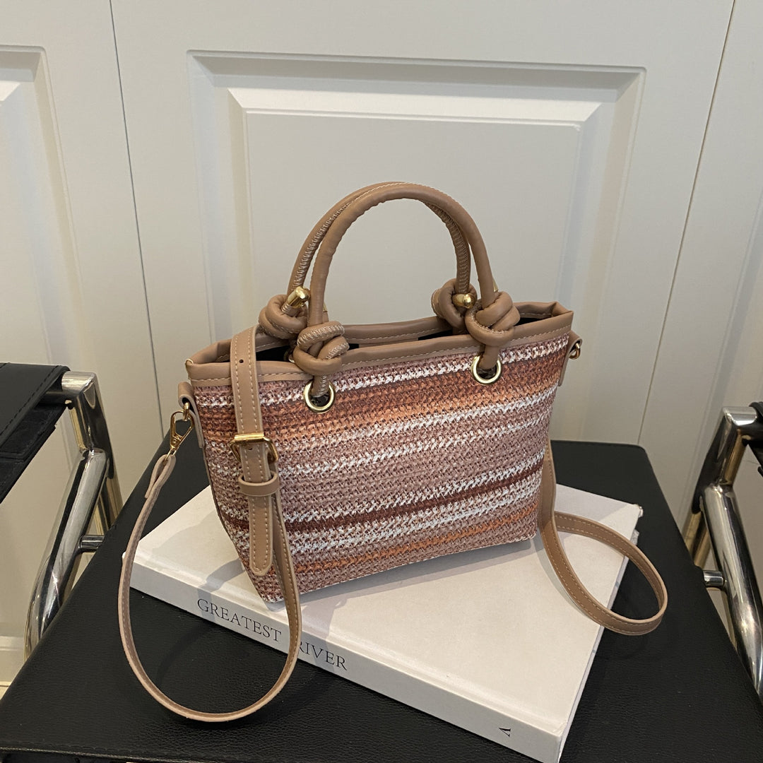 Woven Handheld Tote Bag Bowlift
