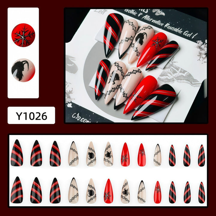 Artificial Nails in Modern Tribal Design Bowlift