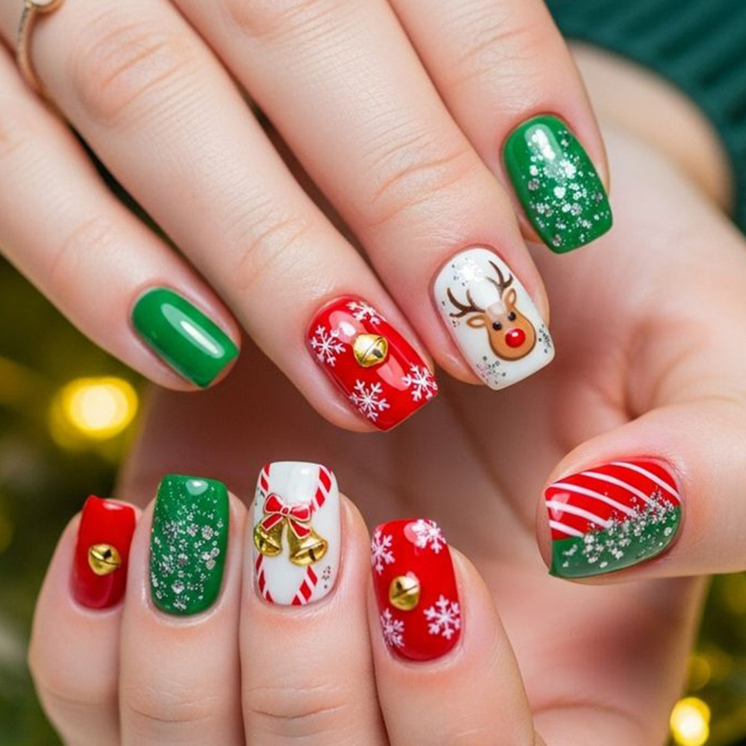 Festive Holiday Nail Art Set Bowlift