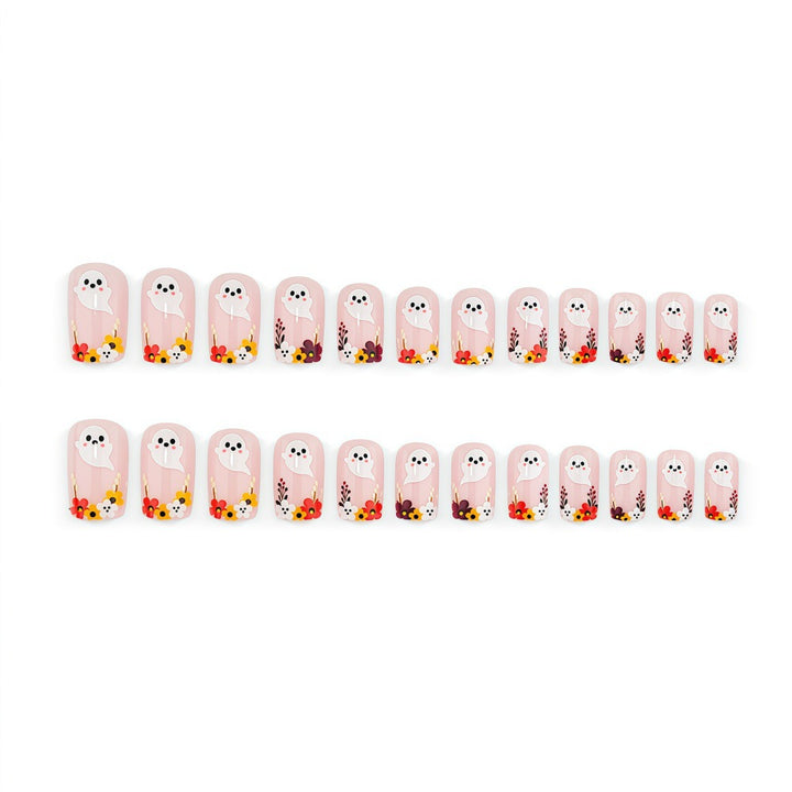 Artificial nails with playful spirit design Bowlift